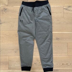 Under Armour Heather Gray Joggers with Black Trim